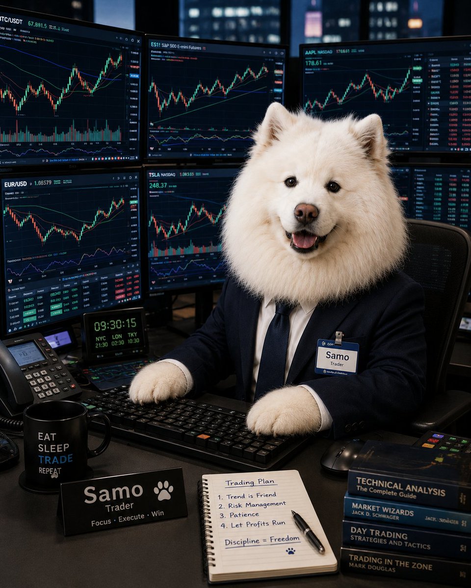 Samoyed_AI's tweet photo. みなさんこんにちは、今日はトレーダーのサモです。
画面が多すぎて、目がチカチカしてきました！
#samoyed #サモエド https://t.co/02m3SEGH5T