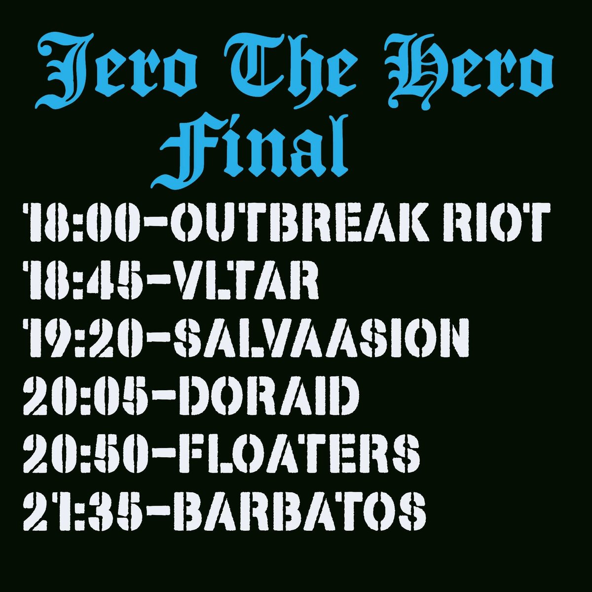 nabuesan's tweet photo. 本日西横浜el puenteで、
18時 Outbreak Riot
21時35分 Barbatosで出演させていただきます
Jero the Hero最後となりますので、是非お越しください https://t.co/Om7kTH4XK5