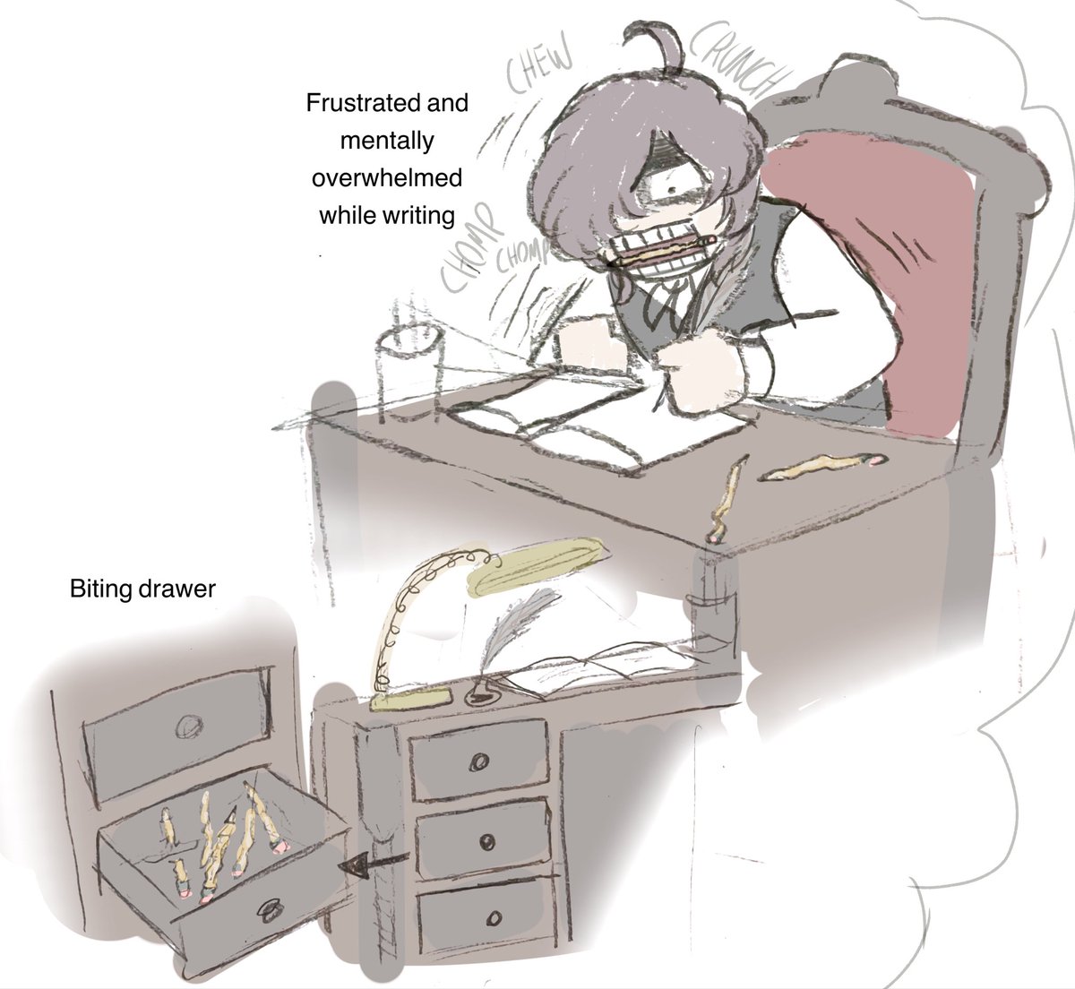 RanpoeFrotter's tweet photo. Poe’s bad habit (semi based on personal experience)
#bsd #ranpo #poebsd #ranpoe https://t.co/JlyocCj2uj