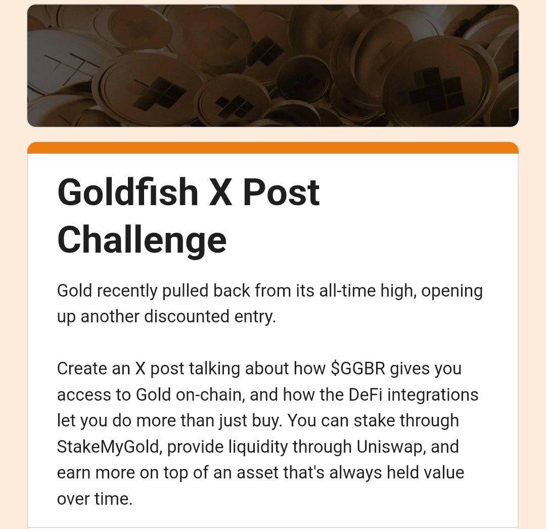 Airdrop_Farming's tweet photo. Goldfish Post X Challenge

🔗 Fill form: https://t.co/f3j5cyKhKB

- Create an X post

#Goldfish https://t.co/rcVdl7HWIX