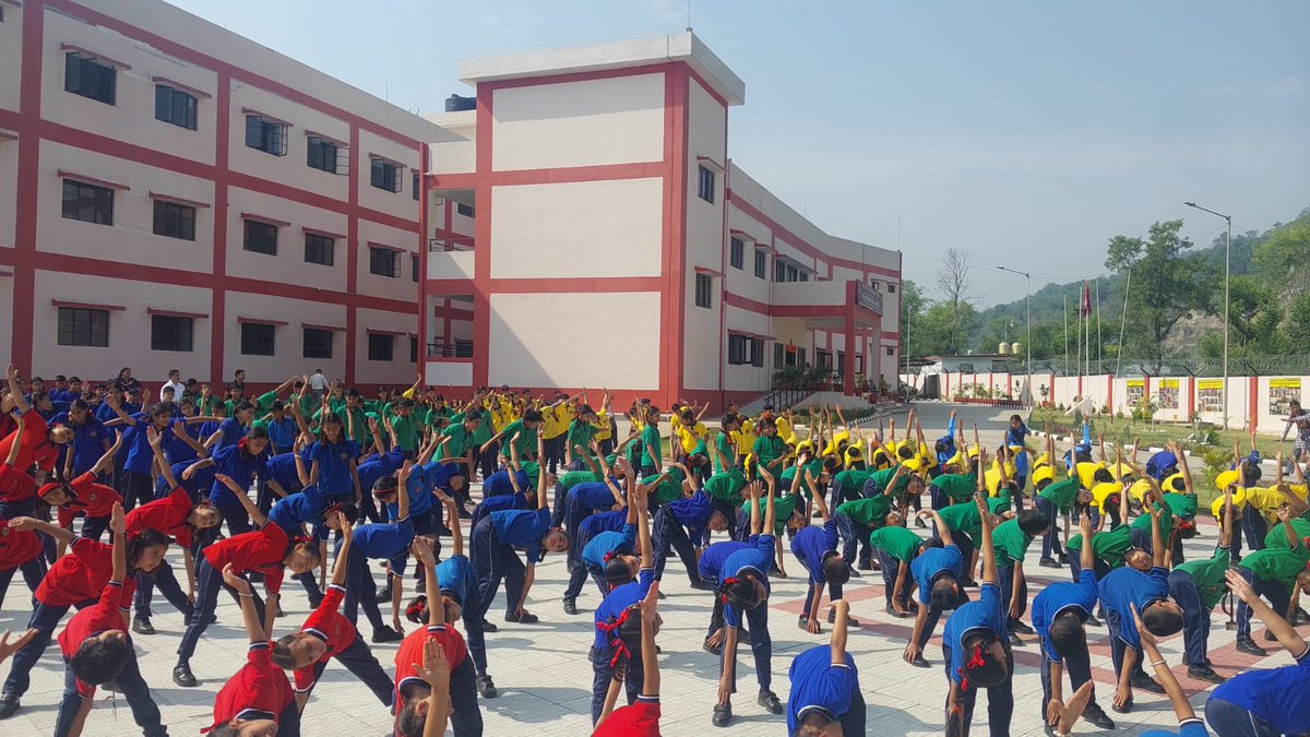 KvSandhole's tweet photo. Celebration of International Yoga day 2026 at PM SHRI KV SANDHOLE https://t.co/skxFTTE1UJ