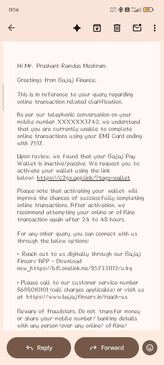 Parshya892's tweet photo. @Bajaj_Finserv Kya hua tera wada?
First you said, "Activate Bajaj Pay Wallet and wait 24–48 hours." I did exactly that. Yet my EMI Card still shows "Card has no eligible tenures for this transaction."How many more emails and calls are needed for a real solution? https://t.co/vH6Ll8WoSc