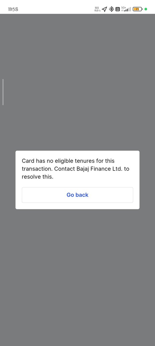 Parshya892's tweet photo. @Bajaj_Finserv Kya hua tera wada?
First you said, "Activate Bajaj Pay Wallet and wait 24–48 hours." I did exactly that. Yet my EMI Card still shows "Card has no eligible tenures for this transaction."How many more emails and calls are needed for a real solution? https://t.co/vH6Ll8WoSc