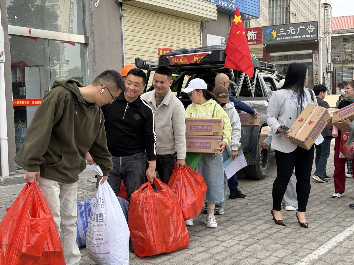 CherryMadame's tweet photo. Just spent the morning sorting donated supplies with local volunteers for families in need. Small actions, big warmth. https://t.co/DUeHNHyI0F