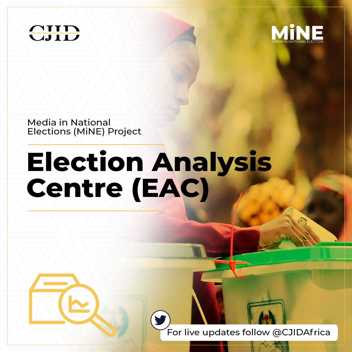 CJIDAfrica's tweet photo. Ekiti heads to the polls today! 📢

Don't miss out on the real-time updates for the 2026 Ekiti State governorship election happening today.

Follow this thread🧵

#EkitiDecides2026 #EkitiDecides #ElectionAnalysisCentre #CJID #LiveUpdates https://t.co/a4xTOGvGyC