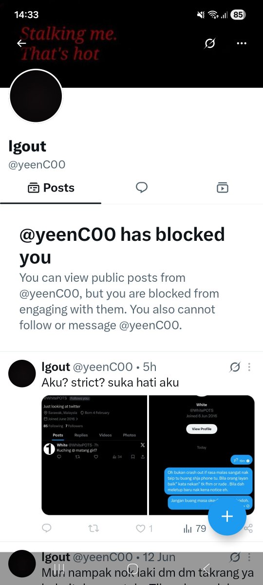WhitePOTS's tweet photo. Sik sempat reply. Last-last kena block 🫠. Last night kamek tidur,pagi drive turun kerja. Sik hal lah, my fault. Sorry 🥹 https://t.co/vcJqt4pBDC