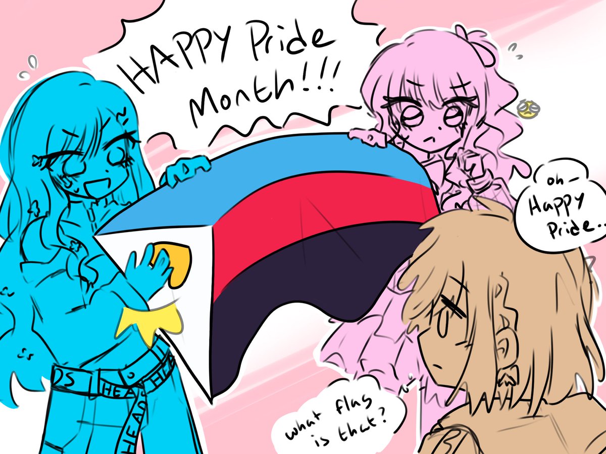 minollia's tweet photo. happy pride month!!! 
#mizuenaan #mizuan #mizuena #enaan https://t.co/98P57Czo6r