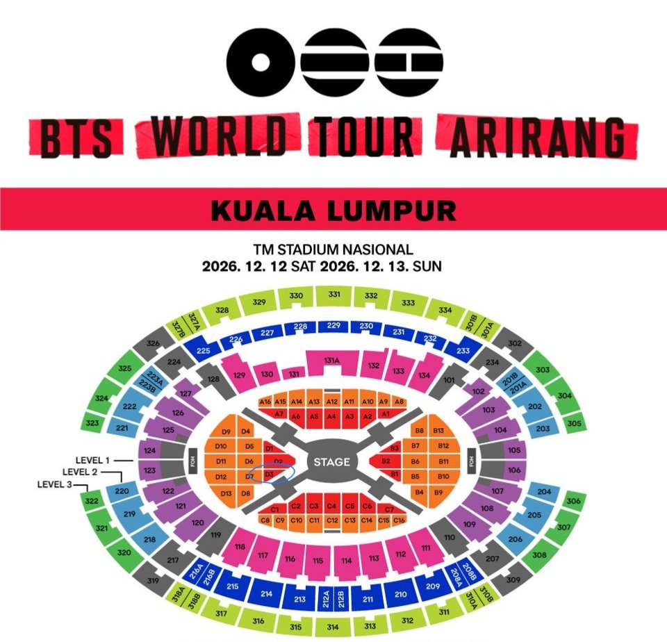 Taejikook's tweet photo. HELP RT

WTS LFB

BTS WORLD TOUR ARIRANG IN KL / KUALA LUMPUR 

DAY 1
12/12
1 tiket VIP SOUNDCHECK PRESALE
FIRST 5TH ROW
D-X

Not original price

Fullapay / DP 50% sisa H-14 etiket keluar

Free memo 15 &amp; semua PC di foto
#BTS_WORLDTOUR_ARIRANG
#방탄소년단 #BTSINKL #ARMYMALAYSIA https://t.co/dTxbJmHZ6n