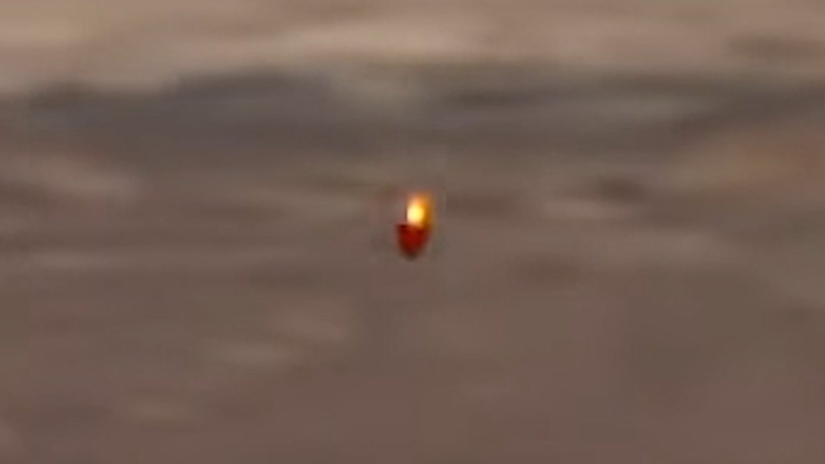 LongBeardPro's tweet photo. ⭕ FOX News captured a glowing red orb flying steadily over the desert near Edwards AFB on June 15 during live coverage of the fatal B-52 crash. The object maintained constant speed &amp; altitude — quickly dismissed as a balloon by skeptics... #UFO

 https://t.co/PYAWKFYVIO
