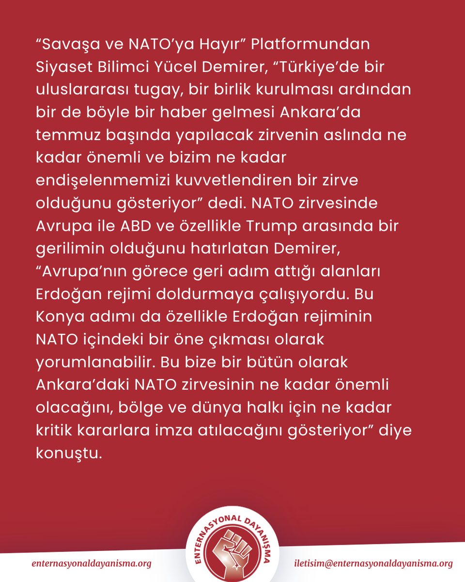 ent_dayanisma's tweet photo. 📍 Konya’ya NATO füze sistemi kuruldu

👉 İtalya’ya ait bir adet SAMP/T hava savunma sistemi Konya’ya konuşlandırıldı.

▶️ Devamı: https://t.co/WeWnnTJZQ3 https://t.co/953oyHNbb7