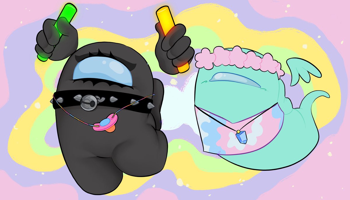 A_fluffy_shadow's tweet photo. #amongusshow geogem (cyan x black) https://t.co/C6U05QgmSP