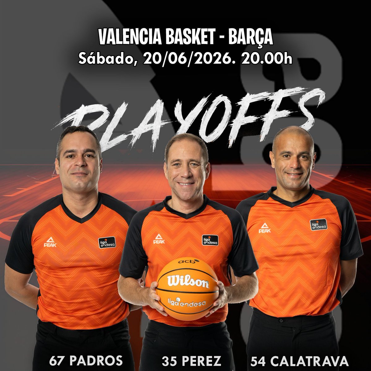 ArbitrosAEBA's tweet photo. Designaciones arbitrales de la FINAL del Playoff de la Liga Endesa
📆 Sábado, 20 de junio
#ArbitrosAEBA #refereelife @ACBCOM https://t.co/VVLGT26DO8