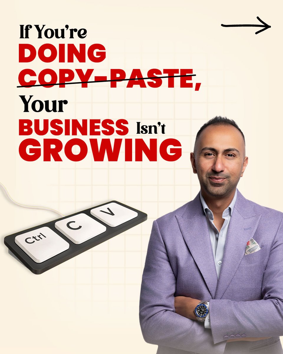 jigarsagar's tweet photo. Ctrl + V is the most dangerous shortcut in your business. More clients, same process, same problems, just more of them. That's not scaling. That's duplicating your own burnout. ​

My latest newsletter breaks down how to get out of the loop.​

Read here: https://t.co/MN4KkBHGZS

#Entrepreneurship #BusinessStrategy #JigarSagar