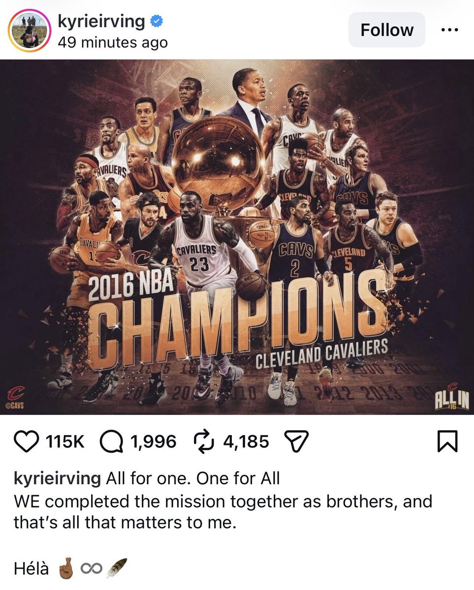 TrashTalk_fr's tweet photo. Kyrie Irving, sur Insta, il y a 3 heures : https://t.co/lK2i3gyQ1V