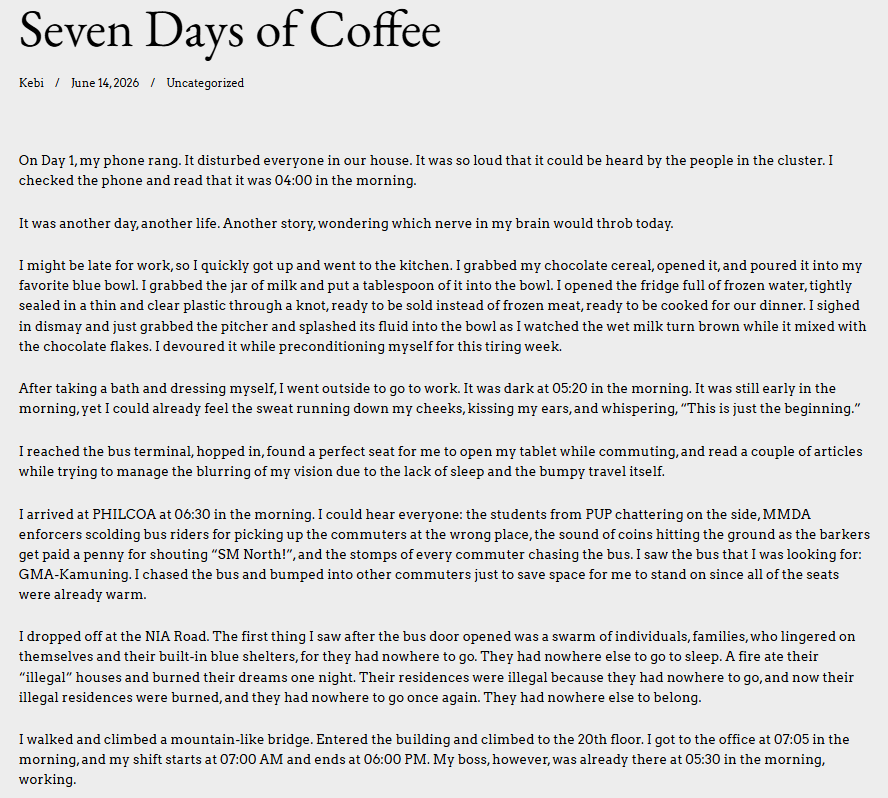 KevinDCvs's tweet photo. "It was a long day of being stressed out. It was a long day of being shouted at. It was a long day of feeling dumb. It was a long day of feeling numb. It was a long day, and this happens almost every day." https://t.co/w7MG8jC2G1