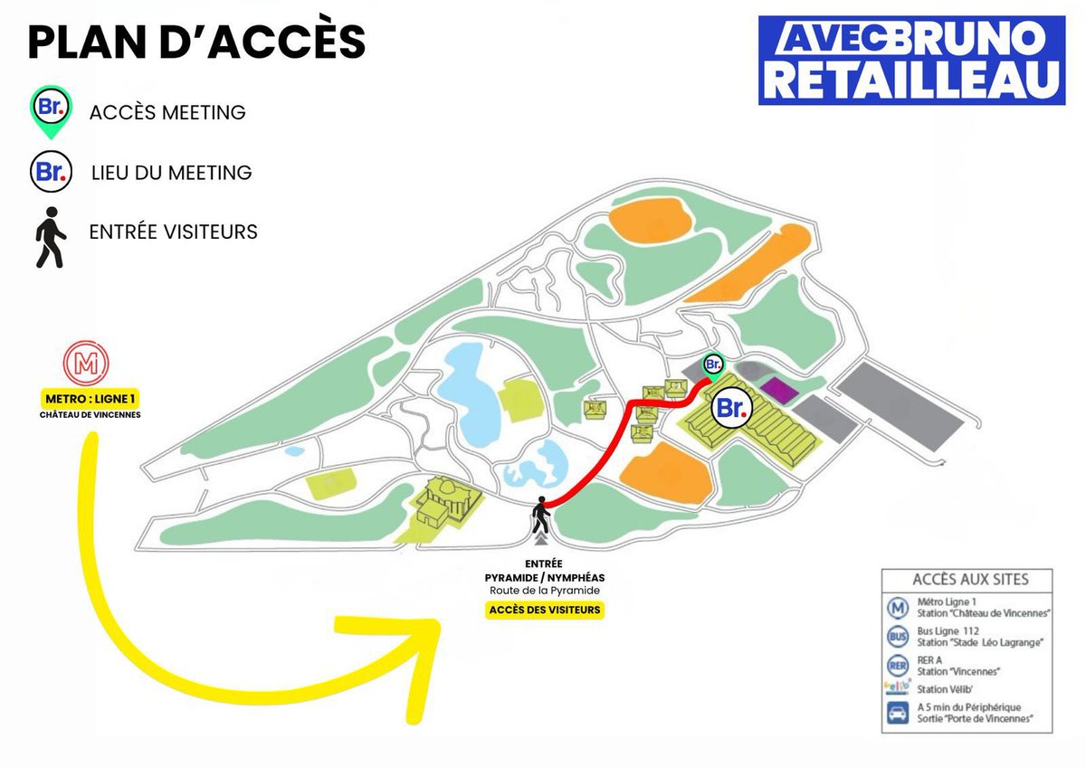 AvecRetailleau_'s tweet photo. C’est le Jour-J. ⚡

Ne manquez pas le grand meeting de @BrunoRetailleau aujourd’hui !

📍 Parc floral de Paris
🕐 13h00 : Ouverture des portes
🕑 14h00 : Début du meeting

#AvecRetailleau #Retailleau2027 https://t.co/9IaMlPYLXa