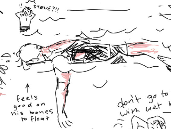 moogflowers's tweet photo. steve and bucky pool doodles + alien sebastian stan from magma w friends #mcu #stucky #captainamerica https://t.co/QTOQTjfiYp