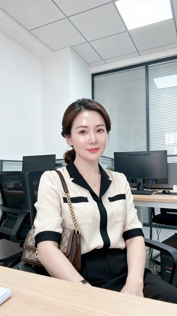Dbhmvag's tweet photo. 穿上这身黑白撞色衬衫，瞬间感觉整个人都专业起来了～
办公室里的光影刚刚好，偷偷拍一张分享给大家。
欢迎评论区交流～ https://t.co/1x9kKqGddZ