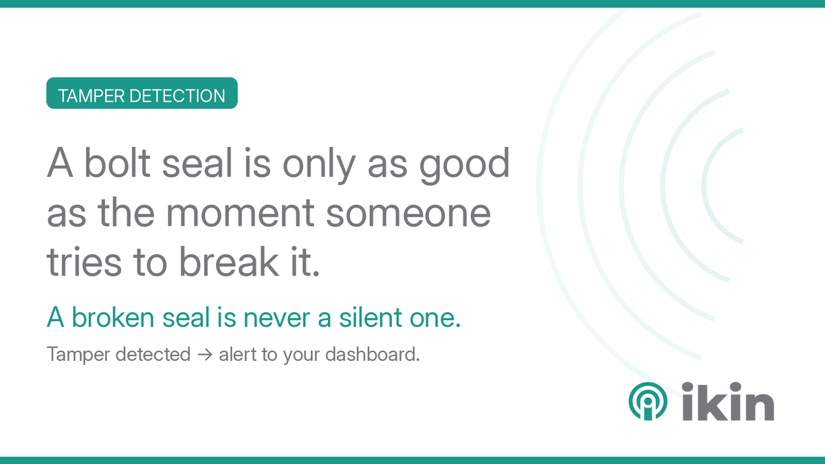 IkinGlobal's tweet photo. Tamper detection that doesn't sleep.
#logistics #supplychain https://t.co/syDvXuxxmU