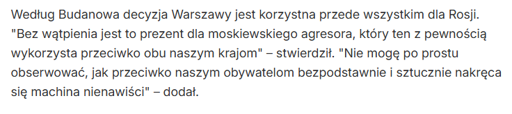 lkwarzecha's tweet photo. O, Budanow kolejny, który zwraca odznaczenie. Niech zwracają. Nie zasługują. 
Natomiast twierdzenie, że to Polska robi prezenty Putinowi, podczas gdy najwierniejsze onuce siedzą w Kijowie i nieprzerwanie dają Rosji preteksty do działania, jest już skrajnie bezczelne. https://t.co/JrGwMswa5g