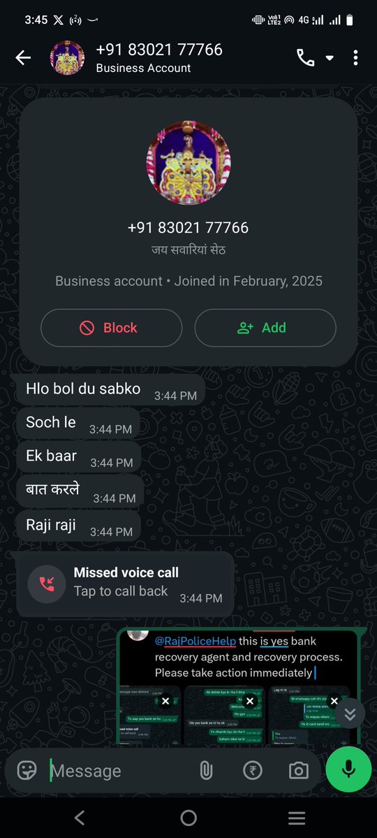 ds62621's tweet photo. @YESBANK @RajPoliceHelp @RajCMO @PoliceRajasthan 
Please look into matter immediately. https://t.co/eKs1UlwFeK