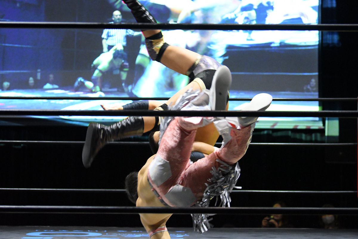 mjk_pw100's tweet photo. 2026.6.19 DRAGONGATE 神戸ラピスホール
第2試合
木村和真 vs JACKY KAMEI vs 新橋二郎 vs 帆希
帆希選手のリープフロッグ、アームドラッグ！続けてKAMEI選手＆和真選手もリープフロッグに！
#dragongate #PrimeZonePlus https://t.co/fKw8zUw2CX