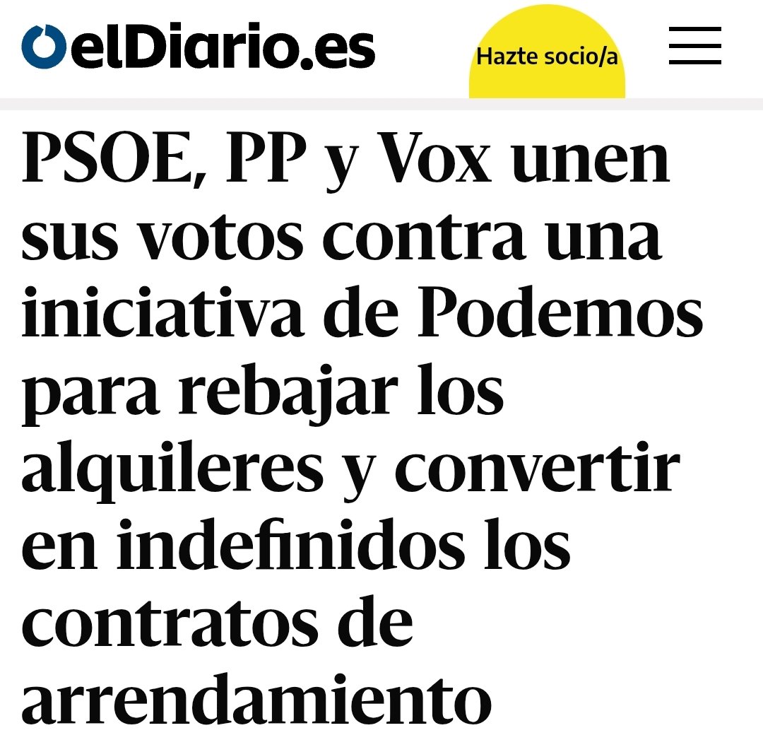Scarlett_GJ's tweet photo. Las medidas que está pidiendo el Sindicato de Inquilinas las propuso Podemos y las tumbó el PSOE junto a las derechas ultras.
https://t.co/u9DGr8eMwh https://t.co/uLgiZLJqDP