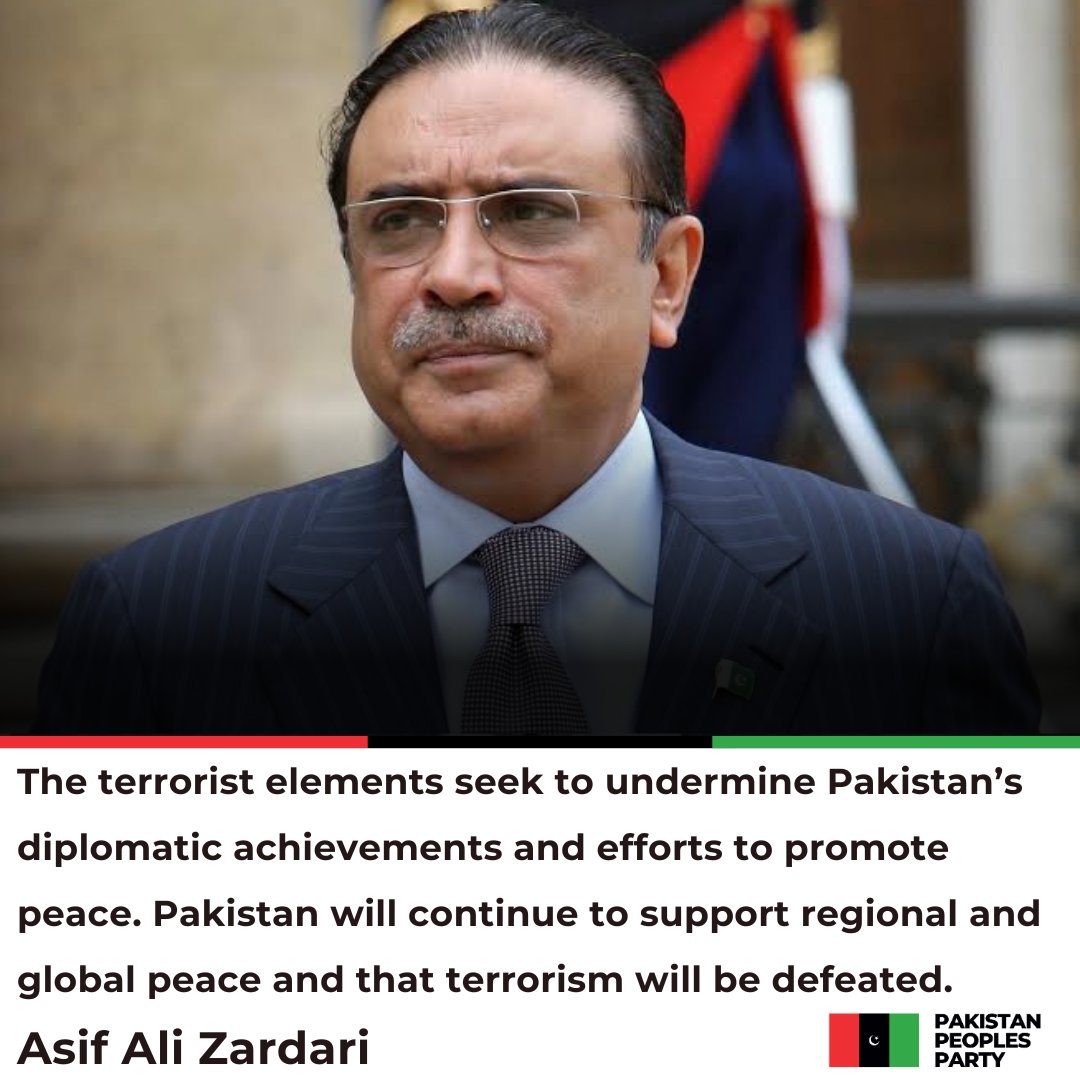 MediaCellPPP's tweet photo. President @AAliZardari strongly condemns the IED explosion in Bannu, and expresses deep sorrow over the loss of innocent civilian lives.

Read More: https://t.co/cSH4KB38At https://t.co/AaVk1GTBkX