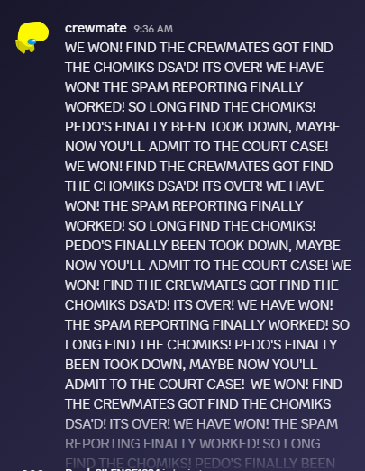 braindeadgobert's tweet photo. @PHAILSAFE99 @Roblox okay so update apparently some slop sab copy called find the crewmates (ftcm) reported ftc and managed to take it down somehow i believe please dont harass him and the ftcm community just because he did something stupid hes probably like 12 and doesnt know the consuquences https://t.co/c3MCzNwbDr
