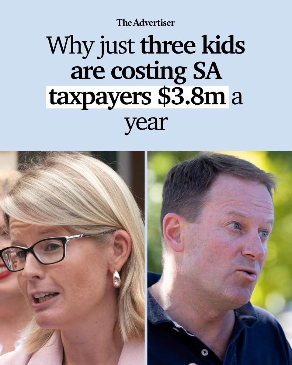 GreenTyler27's tweet photo. South Australians seem to always be paying more and getting less. When just three children in DCP care can reportedly cost taxpayers $3.8 million a year, it’s fair to ask whether the system is delivering value for money or simply consuming ever-larger amounts of our public funding.

SA Labor’s answer to almost every problem that exists seems to be spending more and more money. The real challenge is ensuring that those dollars actually achieve better outcomes for vulnerable children and their families. Taxpayers deserve accountability, transparency and results, not endless cost blowouts and non stop bureaucratic expansion.