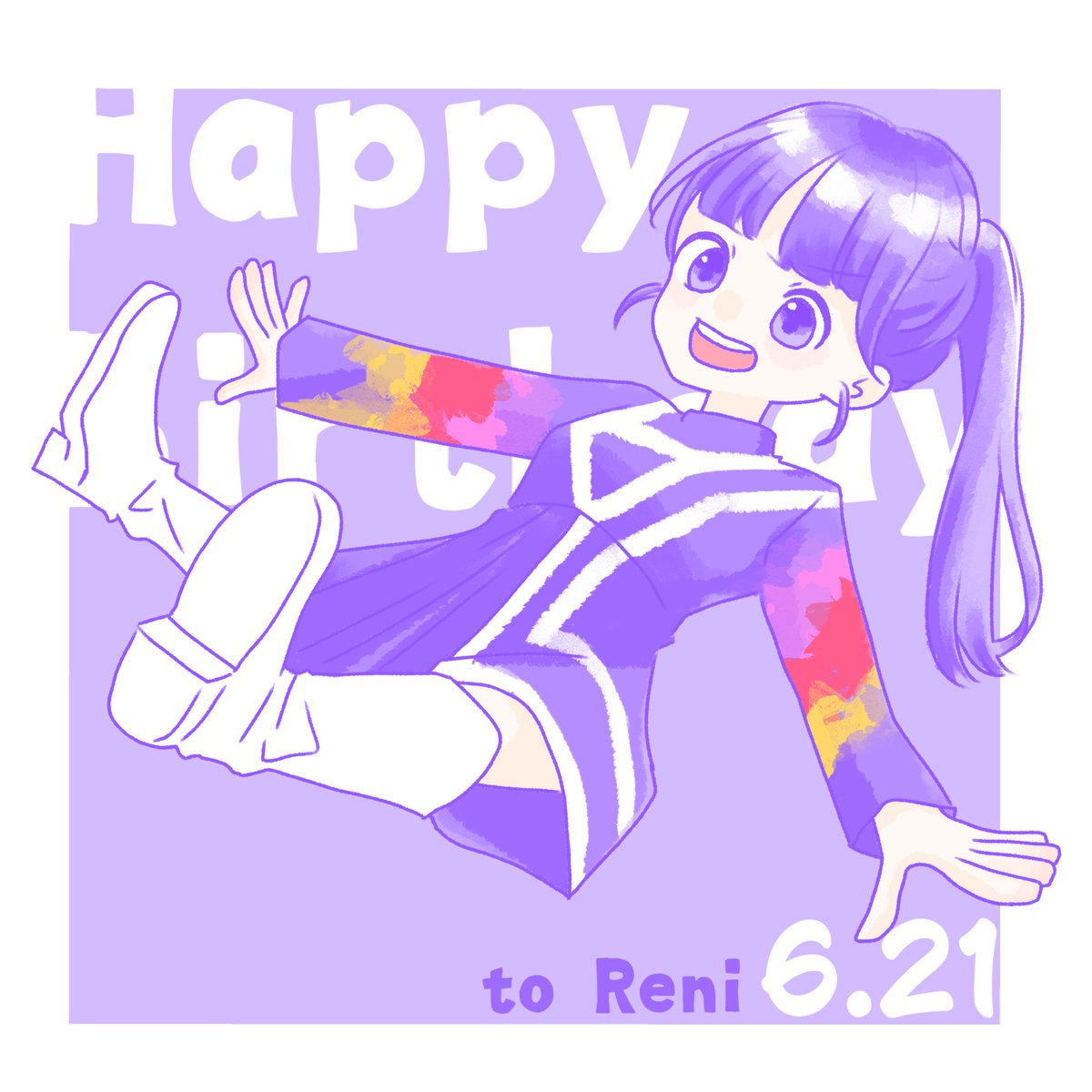cureohana's tweet photo. れにちゃんおめでとう～！！！！

 #高城れに生誕祭 
 #momoclo_fanart 
 #ももいろクローバーZ https://t.co/4LtLVMaPG9