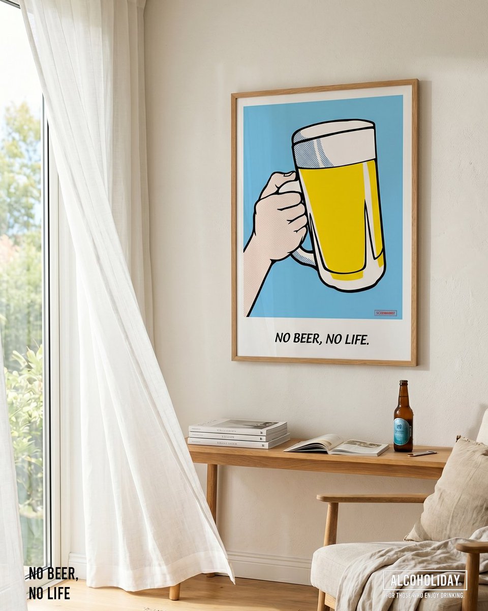 alcoholiday25's tweet photo. アルコホリディ
お酒との時間をもっと楽しく。
　
NO BEER, NO LIFE ポスター　 
SIZE: A2（420*594㎜） 
PRICE: 2300円（税込）  
　
🛒詳細・Amazonでのご購入はこちらから📷
 https://t.co/BQliewaIks 
　
#beertasting #ビール女子 #ビール部 #beerfest #alcohol_iday https://t.co/EaskWCkSXi