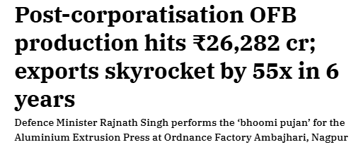 vishnuagarwal64's tweet photo. Five years ago, India's defence workers revolted. Their unions threatened to shut down 41 factories. The courts were flooded with petitions to stop the government.

Today, that same decision has more than doubled defence production and turned India into an ammunition supplier to Europe.

This is the story of the reform Indians never wanted and that the typical media didn't much appreciate, but how it worked…

1/10