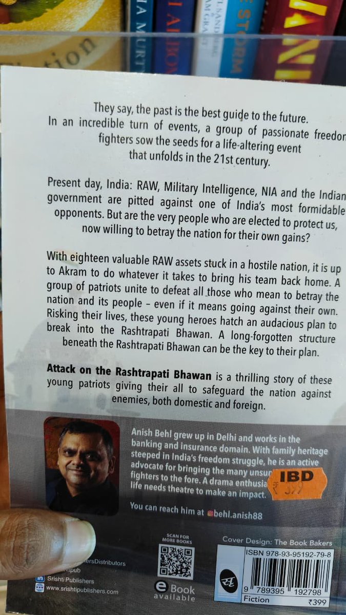 _zero_1906's tweet photo. @GemsOfBollywood On a similar note, I found this book at Mumbai International Airport's bookstore where the terrorists are Hindu while the saviors and real patriots are Akram and his fellow mullahs https://t.co/hrKNaERZ6q