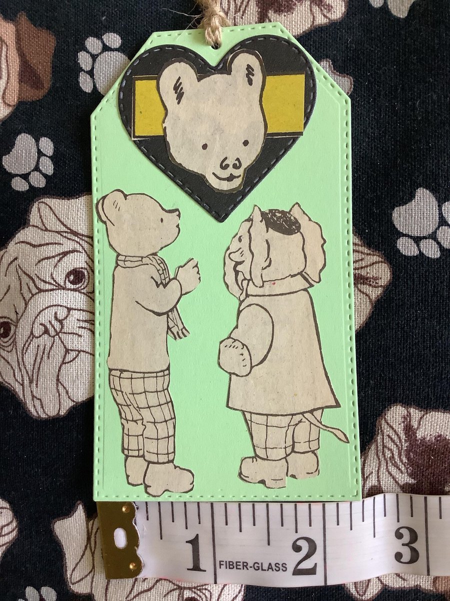 WatsonsVintage's tweet photo. These are a little collab between me and Mum! Pack of 2 Die Cut Blank Children's Book Illustration Cardboard Gift Tag Packs complete with Jute String - Fun & Unique Blank Journalling Tags https://t.co/m5D41Tvgkj via @Etsy #GiftTags #RupertBear #JunkJournalTags #GiftTags #handmade https://t.co/yNcFmCcrmb