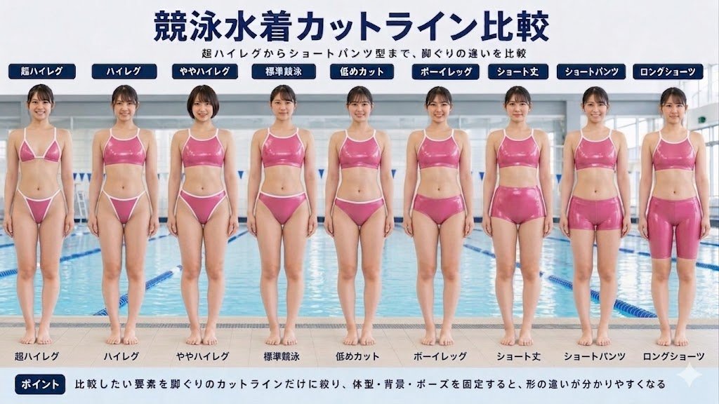 other_neta's tweet photo. Geminiぱいせんにアレンジしてもらいました。
・素材を艶感出して
・色をピンクに
・水着を上下に分けたデザインのカットライン比較画像を作成して
と段階的に作成してもらい無事完成。
ここから一番左の水着だけピックアップしたマルチアングルとカラバリを依頼してみた。 https://t.co/qAqcinP8UK