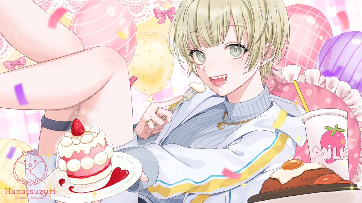 hanatsuzuri_sio's tweet photo. なる(#null_da_yo)様の周年記念イラストを描かせていただきました♪ https://t.co/0DcM6Mtdmg