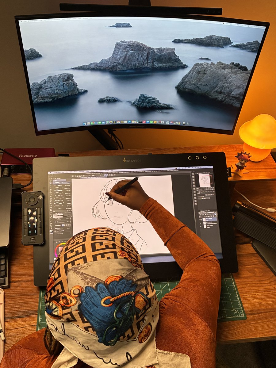 faithwithaflaw's tweet photo. For another good practice I started working on my submission for TAF June challenge yesterday, thanks to Daniel for the drill as usual and Tony for letting me use his amazing display drawing tab, was a wonderful experience. Hopefully I actually finish it🙂‍↔️ https://t.co/DVspsaKVMN