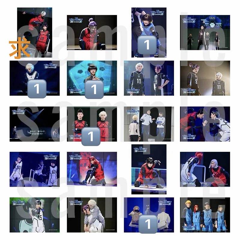 natsuno_72n0's tweet photo. 【交換】舞台 ブルーロック ブルステ エピ凪 ブロマイド ランブロ 舞台写真

求:烏＆乙夜

譲:蜂楽、凪、絵心、馬狼＆凪、凪＆玲王

ただいま会場内におります https://t.co/VXOdfe09oe