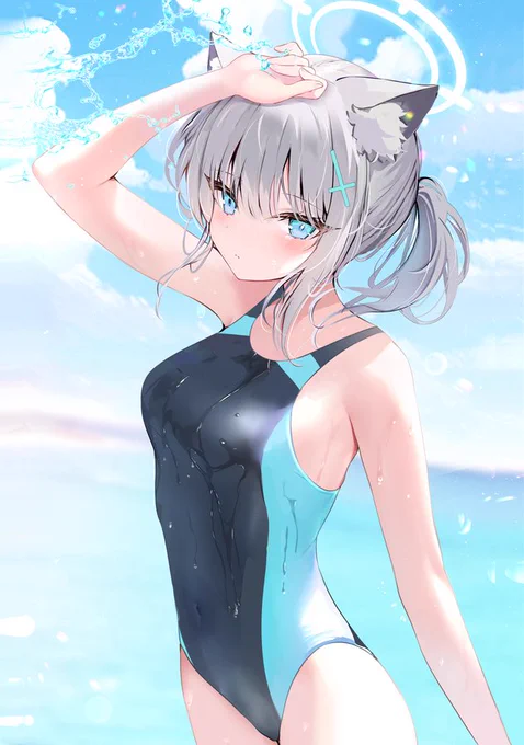 ん、一緒に泳ご?