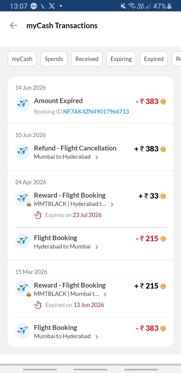 sorrryyyaaa's tweet photo. @makemytripcare @makemytrip @jagograhakjago @tourismgoi @airindia @MoCA_GoI #MakeMyTripisFraud
@jagograhakjago @tourismgoi @MIB_India @makemytripcare @makemytrip fraud company first refunds you in wallet and then expires the same although there Policy says refunded amount can not be expires this is how makemytrip is doing fraud with customers https://t.co/4ynaFy7xKs