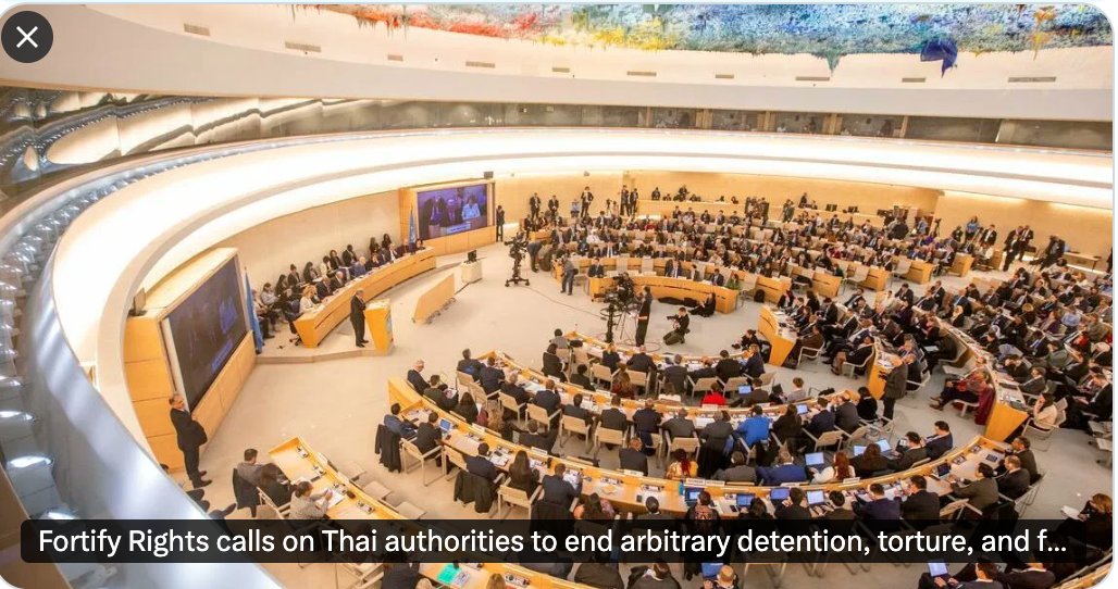 FortifyRights's tweet photo. Ahead of #Thailand’s Universal Periodic Review this November, @FortifyRights calls on the Thai government to end the arbitrary arrest, detention, torture, and forced return of refugees.

“U.N. Human Rights Council member states should use this review to hold Thailand accountable to its commitments to protect refugees,” said Thanida Piyachot, Human Rights Specialist at @FortifyRights.

https://t.co/iEP2lxZLvm