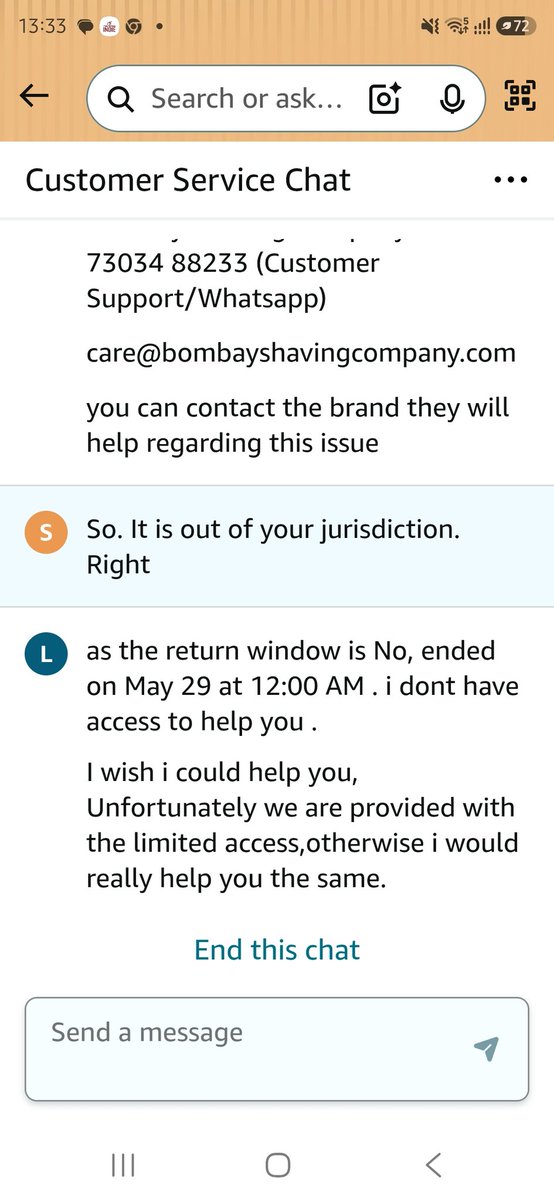 Srimanta66's tweet photo. @AmazonHelp @BombayShavingCo Amazon has washed its hands of the matter and asked me to contact BSC directly. My BLO Groomer is practically brand new and has already stopped working. Kindly help with a replacement or warranty resolution at the earliest. @shantanukd https://t.co/ga0EhnOZGI