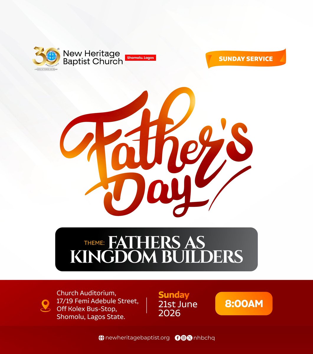 NHBCHQ's tweet photo. Join us this Sunday for a special Father’s Day celebration
Invite your father, husband, brother, son, mentor, and every man in your life. Let’s celebrate and pray for the men God is using to shape generations.
We look forward to welcoming you!
#FathersDay #MuchMore #NHBCHQ https://t.co/tJCNLlur9x