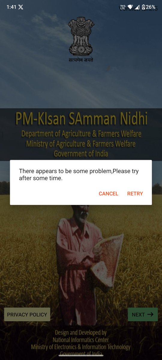 pratikmori94's tweet photo. @pmkisanofficial @DDKisanChannel @MyGovHindi @icarindia @OfficeofSSC @mygovindia @PIB_India @IPPBOnline App is not working https://t.co/3L8MoUNnPx