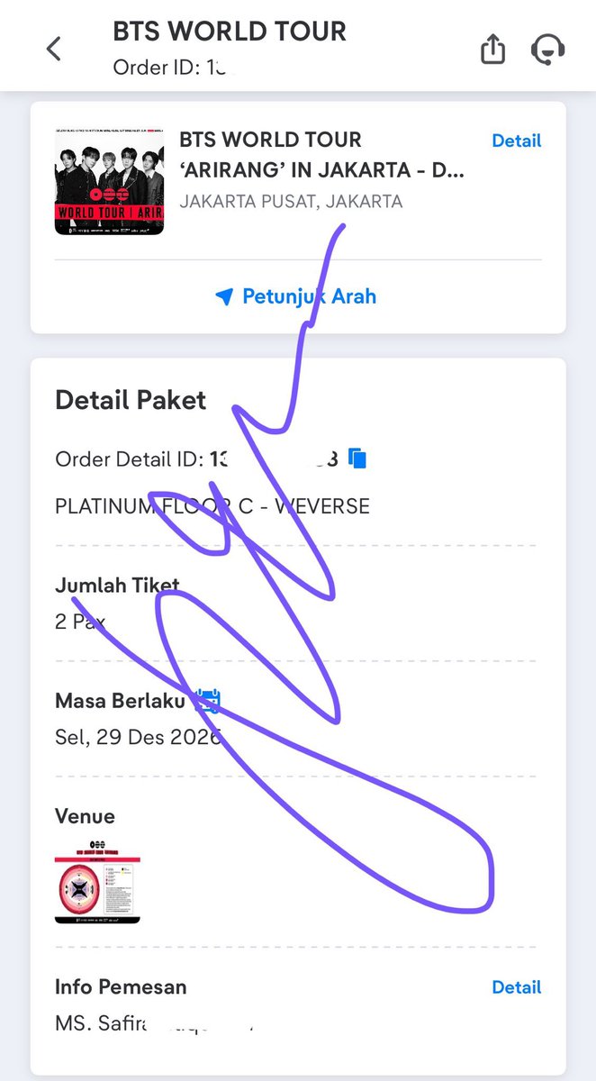 tigerfloower's tweet photo. wts // want to sell
bts arirang jakarta weverse presale

platinum floor c - day 3 (secured 12.05)
1 ticket
💸5,700k

- fullpay
- diurus sampe tiket fisik
- masuk bareng aku

any proof are possible
trusted, testi di pinned 🫶🏻 https://t.co/5elIOpsA2f