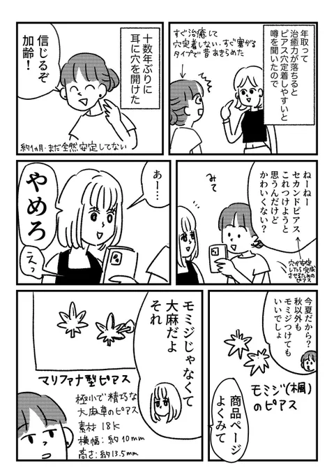 ちょっとキケンなピアス
【再掲】 