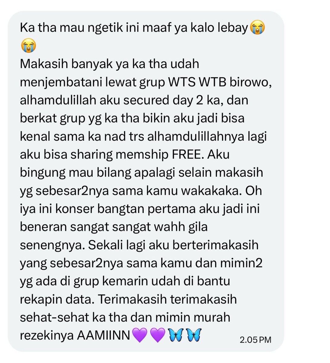 kimjeonbap's tweet photo. Alhamdulillah 🥹💜🫶 https://t.co/DwGPUYfthb