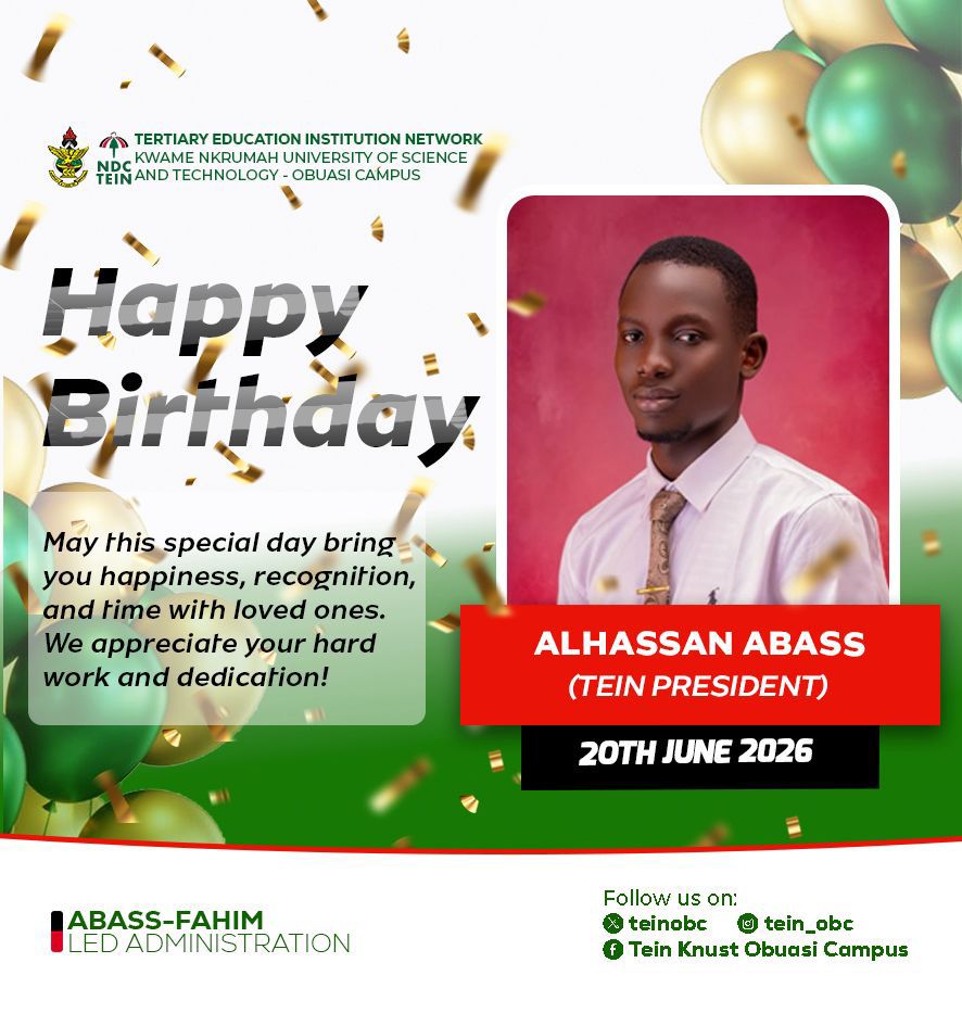 TeinObc's tweet photo. Happy Birthday to Our Esteemed President 🎂

On behalf of the entire TEIN-OBC 2025/2026 Administration, we extend our sincere wishes for a joyous birthday to our remarkable and diligent President. https://t.co/OMmzGO5Wrw