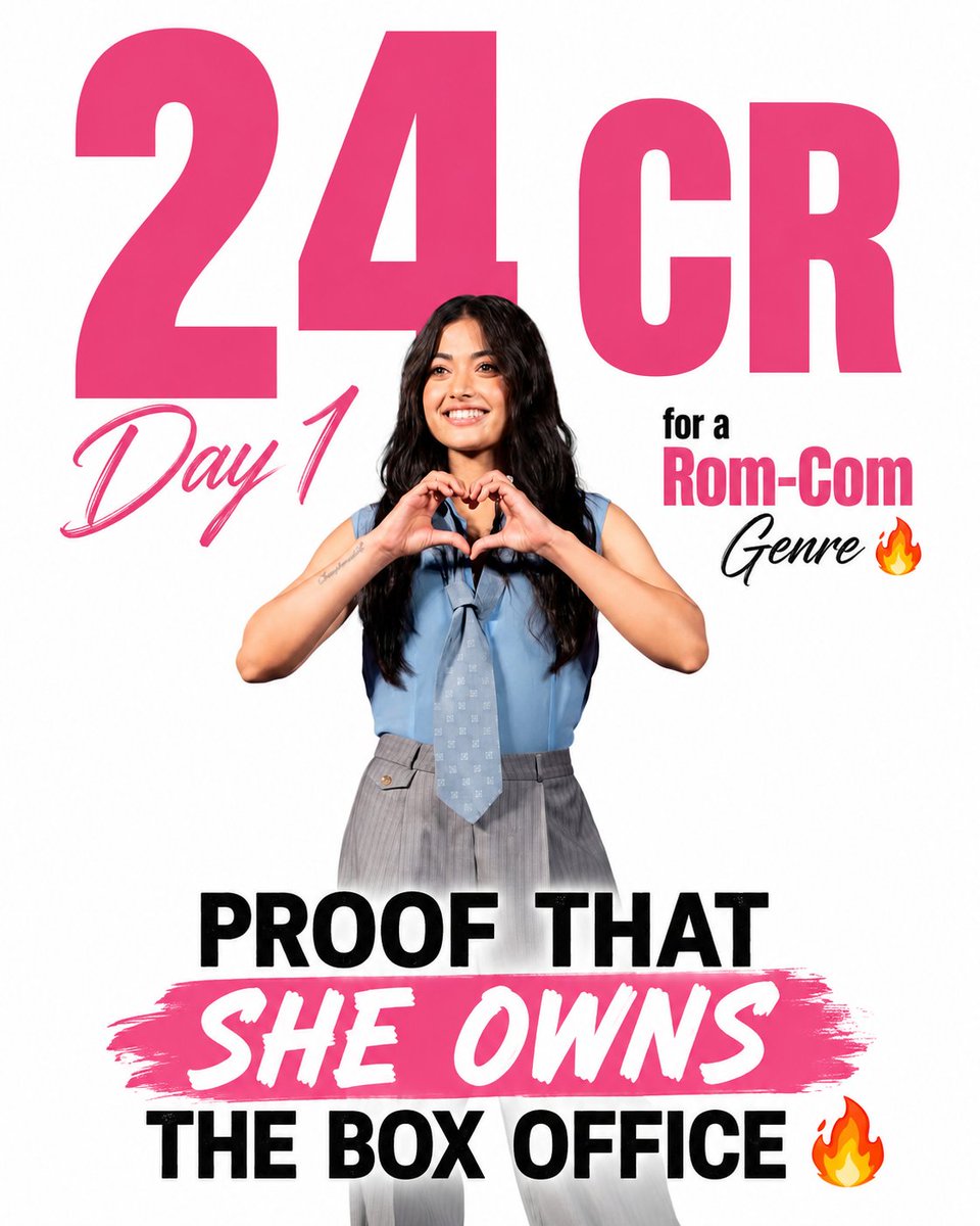 Rashmikadelhifc's tweet photo. Unstoppable, phenomenal, and the ultimate lucky charm of Indian Cinema. 🌟 Rashmika secures another grand opening with #Cocktail2. Congratulations to our Girl 💖👑
@iamRashmika 💖
#RashmikaMandanna 🔥 https://t.co/LygSGEYuQW